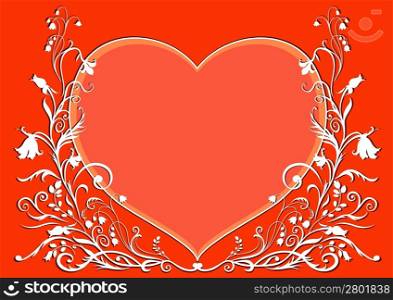 Vector Illuctration of floral frame. Design elements of Decorative ornament. Good for Valentine&acute;s Day card and Wedding invitation