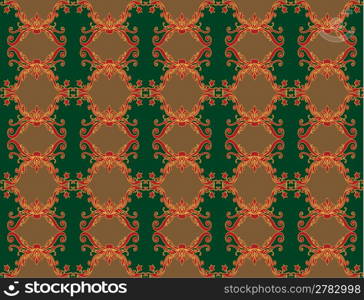 Vector Illuctration of floral pattern decorated with elegant leaves and flowers