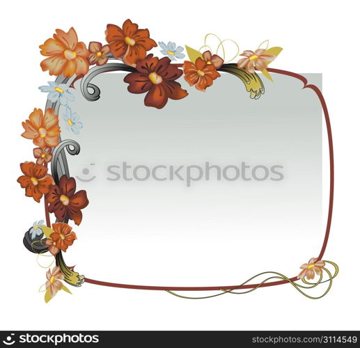 Vector illustraition of elegant floral frames