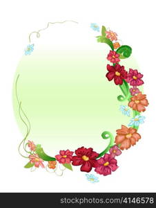 Vector illustraition of elegant floral frames