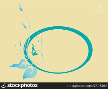 Vector illustraition of funky Abstract floral border