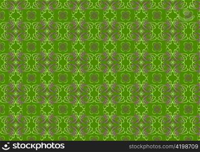 Vector illustraition of green retro abstract Swirl Pattern background