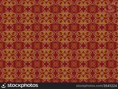 Vector illustraition of red retro abstract Swirl Pattern background