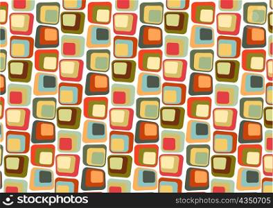 Vector illustraition of Retro styled Abstract background made of Candy Squares
