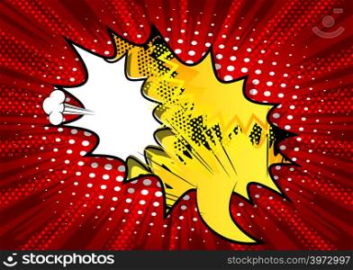Vector illustrated retro comic background, pop art vintage style abstract background.