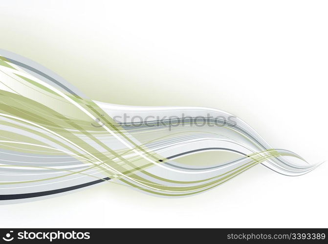 Vector illustration - abstract background made of grey splashes and curved lines