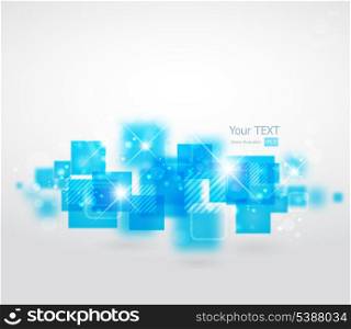 Vector illustration Abstract background with blue square shapes