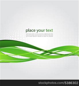 Vector illustration Abstract background with green wave