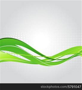 Vector illustration Abstract background with green wave