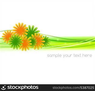Vector illustration Abstract background with summer flower