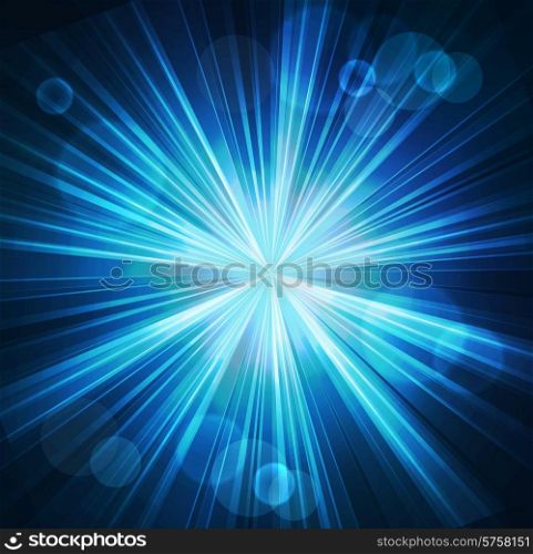 Vector illustration Abstract blue starburst light background. Abstract starburst light background
