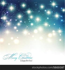 Vector illustration Abstract Christmas blue light background