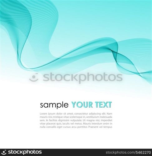 Vector illustration Abstract colorful background with blue smoke wave