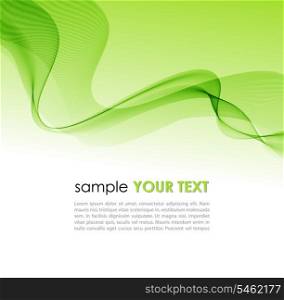 Vector illustration Abstract colorful background with green smoke wave