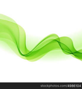 Vector illustration Abstract colorful background with green smoke wave. Abstract colorful background green smoke wave