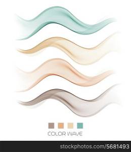 Vector illustration Abstract colorful transparent wave. EPS 10