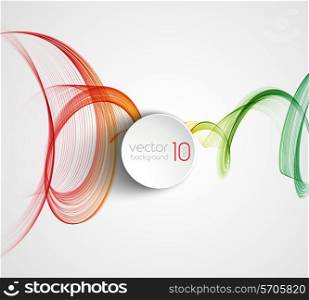 Vector illustration Abstract colorful transparent wave. EPS 10
