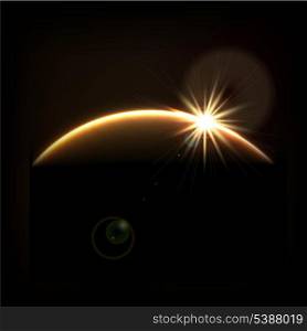 Vector illustration Abstract cosmic sunrise. EPS10