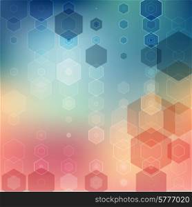 Vector illustration Abstract geometric background with hexagon. Vector illustration Abstract geometric background