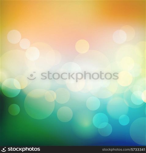 Vector illustration Abstract holiday light background with bokeh