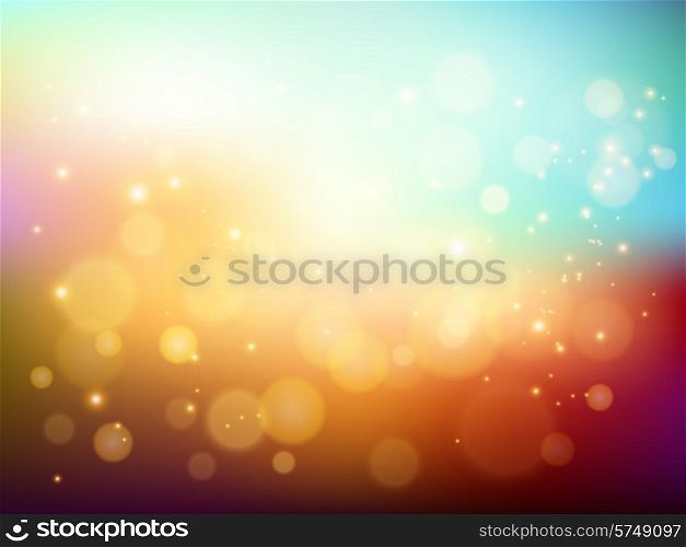 Vector illustration Abstract holiday light background with bokeh. Abstract holiday light background with bokeh