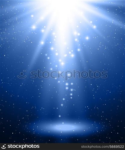 Vector illustration Abstract magic blue light background