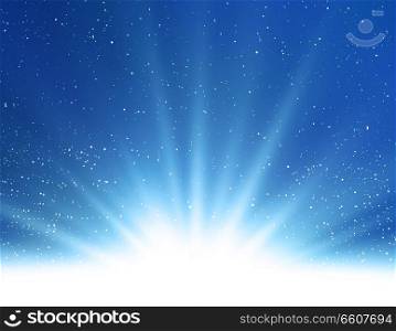 Vector illustration Abstract magic blue light background. Vector Abstract shiny magic blue light background