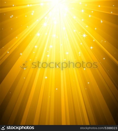 Vector illustration Abstract magic gold light background