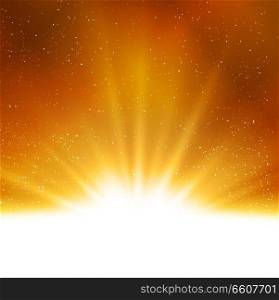 Vector illustration Abstract magic gold light background. Vector shiny Abstract magic gold light background