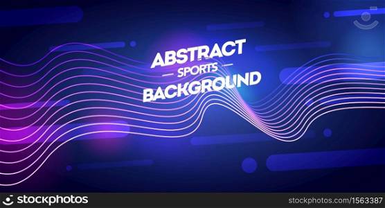 Vector illustration abstract modern colored poster background for sports