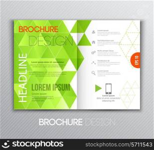 Vector illustration Abstract template brochure design with geometric background