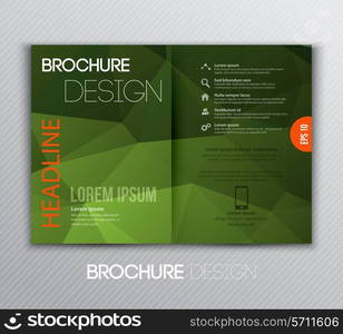 Vector illustration Abstract template brochure design with geometric background