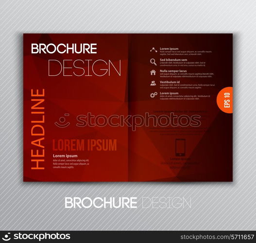 Vector illustration Abstract template brochure design with geometric background