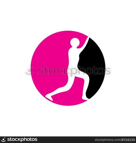 vector illustration aerobic logo on white background