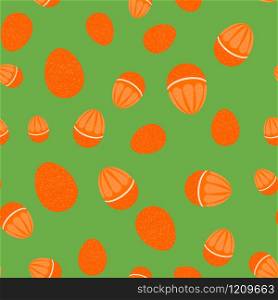 vector illustration. background. seamless pattern. egg orange happy Easter. vector illustration. background. seamless pattern. egg. orange.