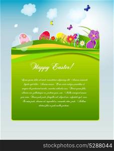 Vector illustration background with easter eggs