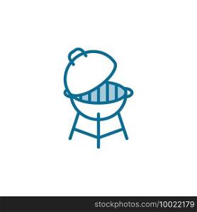 Vector illustration, barbeque cooking icon design template