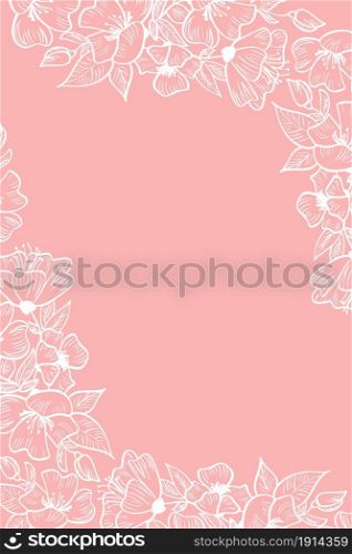 Vector illustration card template with copper color flower floral pink background for Save the date, wedding invitation.. Vector illustration card template with copper color flower floral pink background for Save the date, wedding invitation