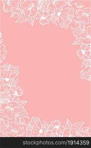 Vector illustration card template with copper color flower floral pink background for Save the date, wedding invitation.. Vector illustration card template with copper color flower floral pink background for Save the date, wedding invitation