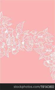 Vector illustration card template with copper color flower floral pink background for Save the date, wedding invitation vertical.. Vector illustration card template with copper color flower floral pink background for Save the date, wedding invitation vertical
