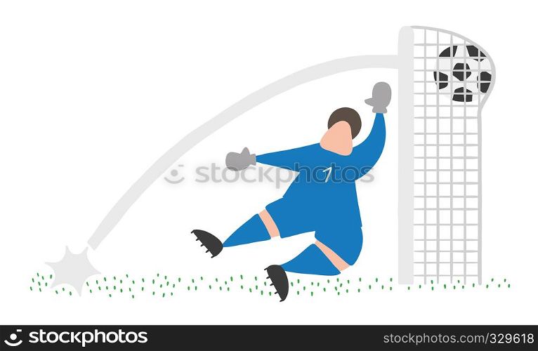 Vector illustration cartoon soccer player man