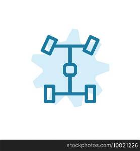 Vector illustration, chassis icon design template