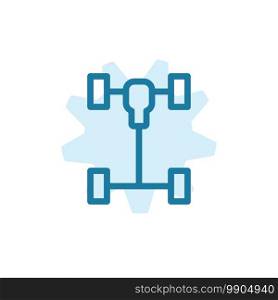 Vector illustration, chassis icon design template