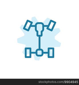 Vector illustration, chassis icon design template