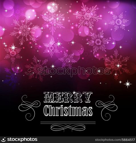 Vector illustration Christmas snowflakes background. EPS 10