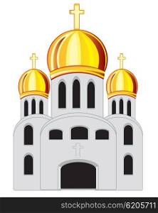 Vector illustration church on white background is insulated. Building church
