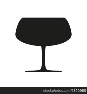 Vector illustration. Cognac glass isolated icon.