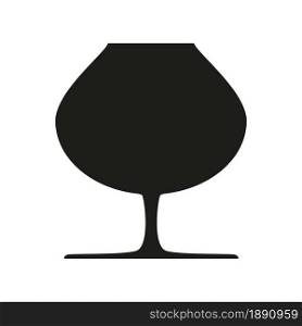 Vector illustration. Cognac glass isolated icon.