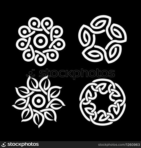 Vector Illustration color of a Celtic knot - mystic, decorative symbol with intertwined engraved lines