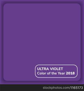Vector illustration. Color of the year 2018. Ultra violet. Vector illustration. Color of the year 2018.